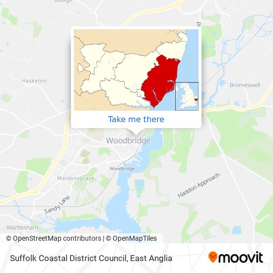 Suffolk Coastal District Council map