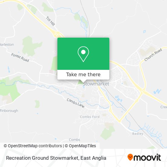 Recreation Ground Stowmarket map