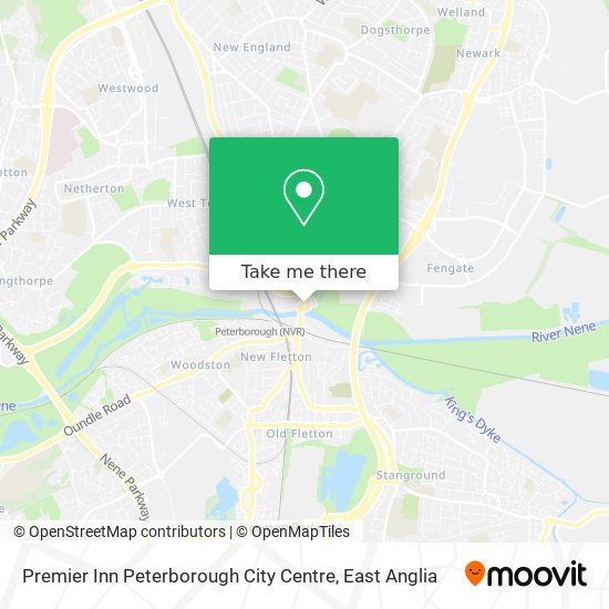 Premier Inn Peterborough City Centre map