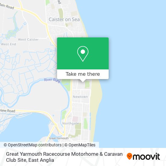 Great Yarmouth Racecourse Motorhome & Caravan Club Site map