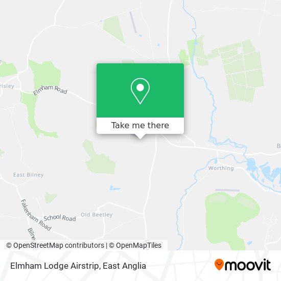 Elmham Lodge Airstrip map