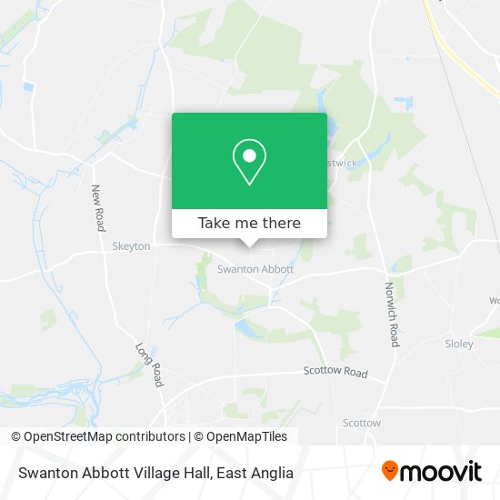 Swanton Abbott Village Hall map