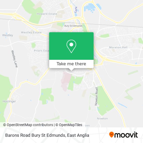 Barons Road Bury St Edmunds map