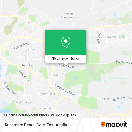 Rushmere Dental Care map