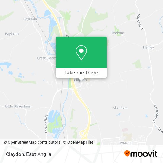 Claydon map