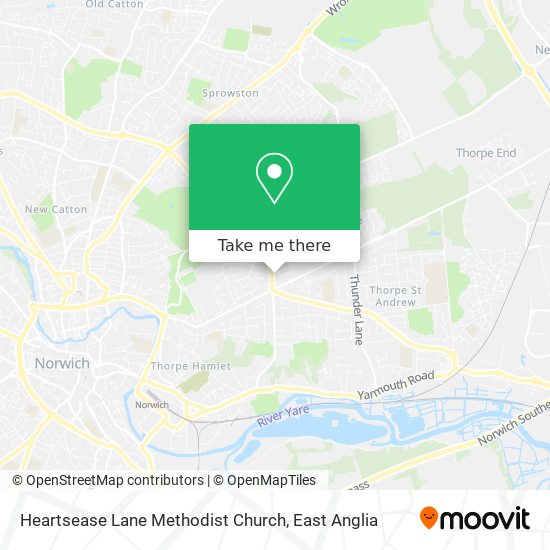 Heartsease Lane Methodist Church map