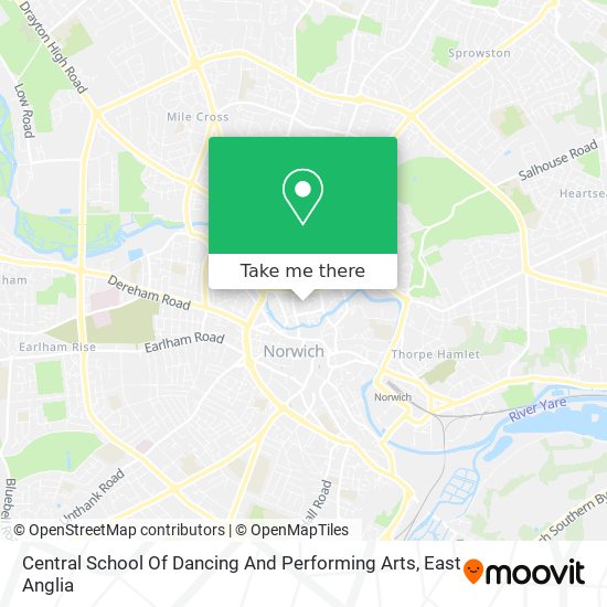 Central School Of Dancing And Performing Arts map