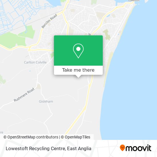 Lowestoft Recycling Centre map