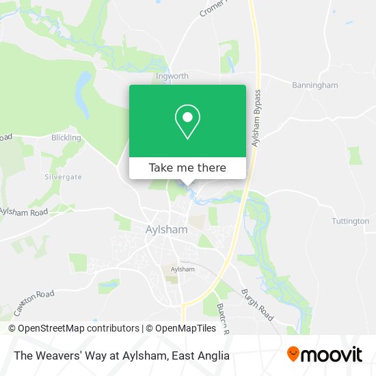 The Weavers' Way at Aylsham map