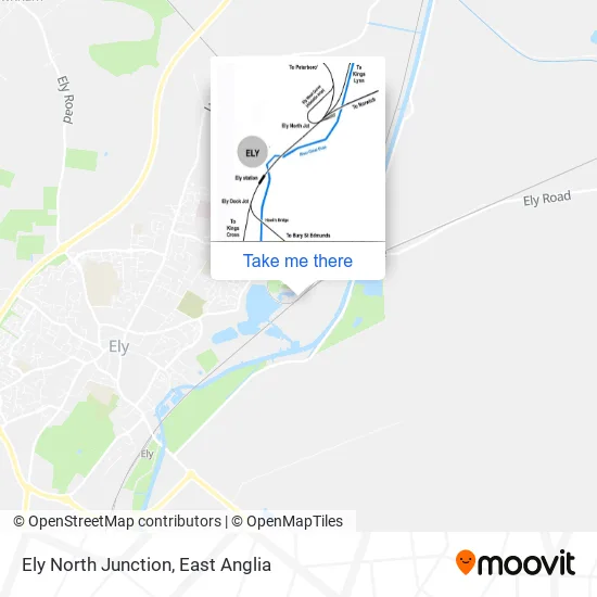 Ely North Junction map