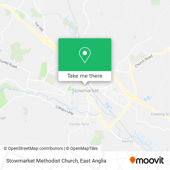Stowmarket Methodist Church map