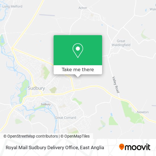 Royal Mail Sudbury Delivery Office map