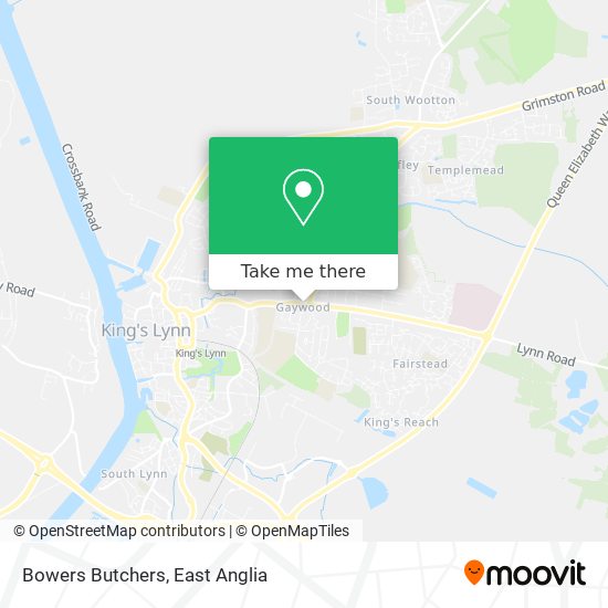 Bowers Butchers map