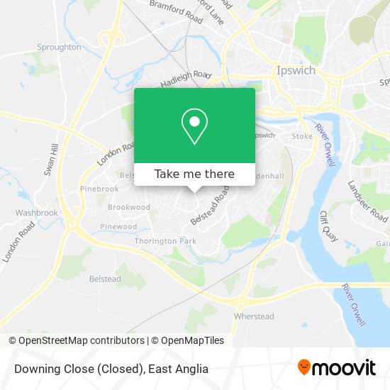 Downing Close (Closed) map