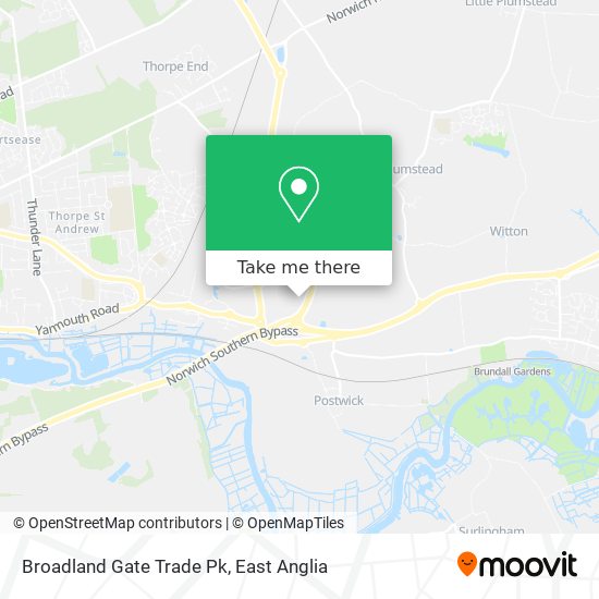 Broadland Gate Trade Pk map