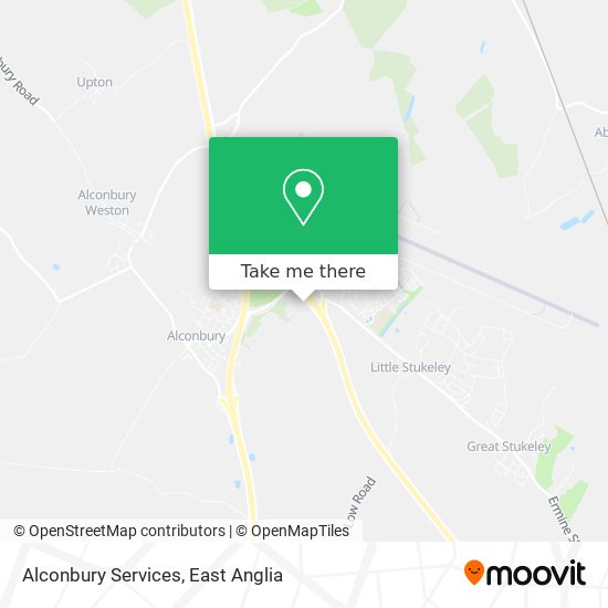 Alconbury Services map