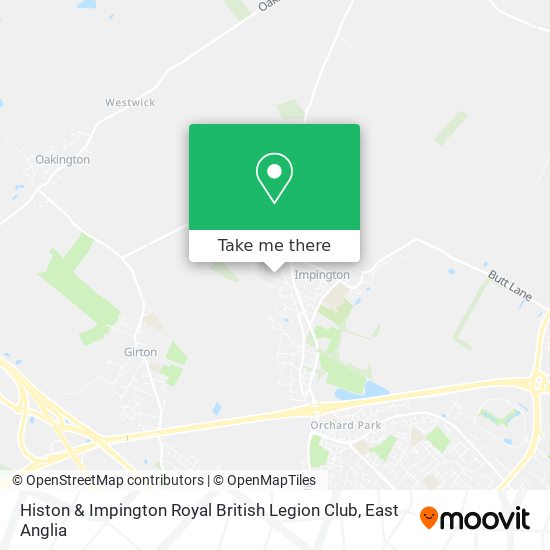 Histon & Impington Royal British Legion Club map