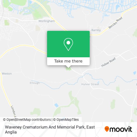 Waveney Crematorium And Memorial Park map