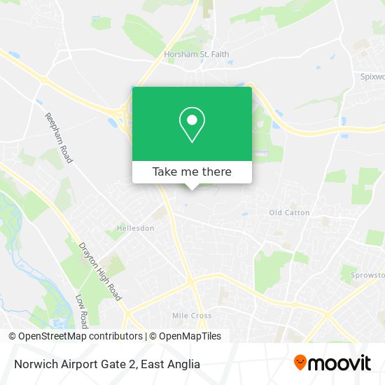 Norwich Airport Gate 2 map