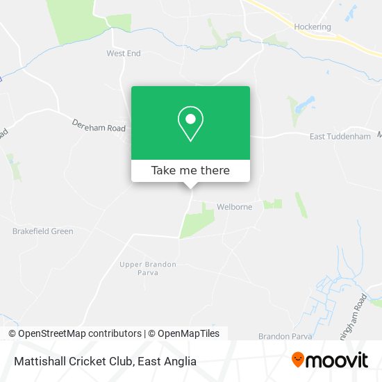 Mattishall Cricket Club map