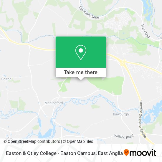 Easton & Otley College - Easton Campus map