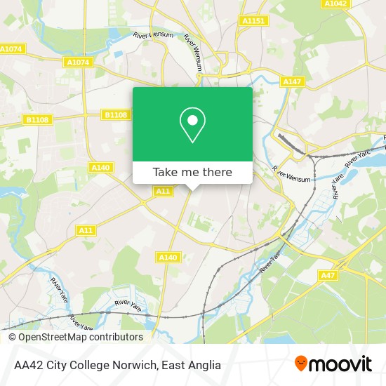 AA42 City College Norwich map