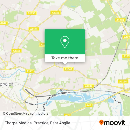 Thorpe Medical Practice map