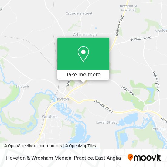 Hoveton & Wroxham Medical Practice map