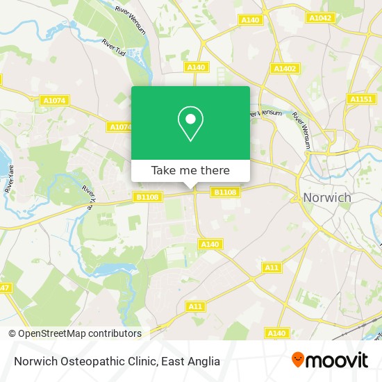 Norwich Osteopathic Clinic map