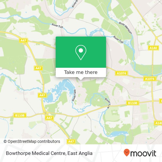 Bowthorpe Medical Centre map