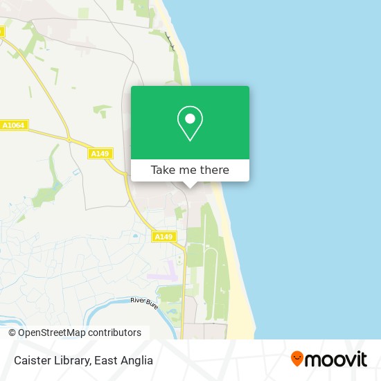 Caister Library map