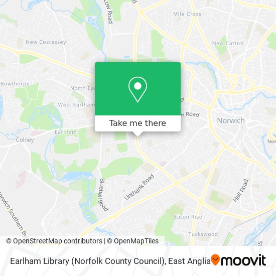 Earlham Library (Norfolk County Council) map