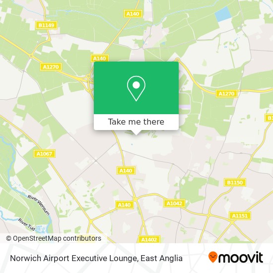 Norwich Airport Executive Lounge map