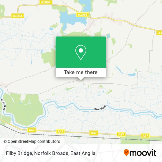Filby Bridge, Norfolk Broads map