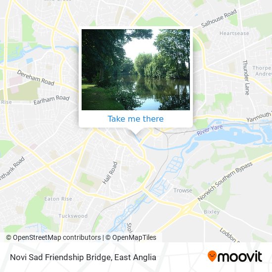 Novi Sad Friendship Bridge map