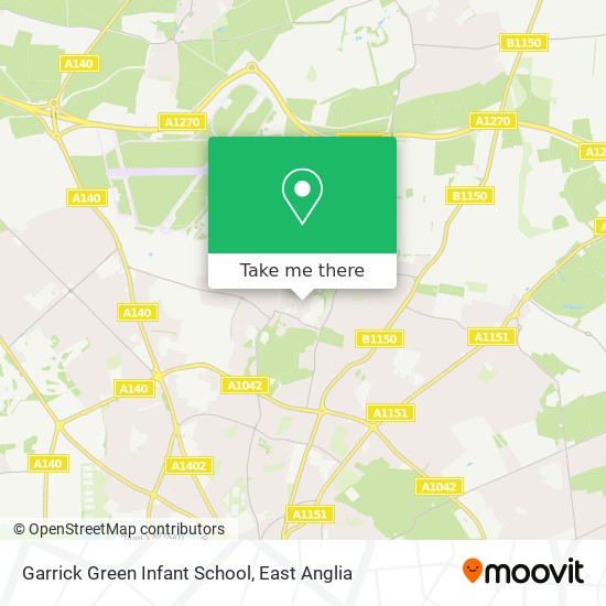 Garrick Green Infant School map