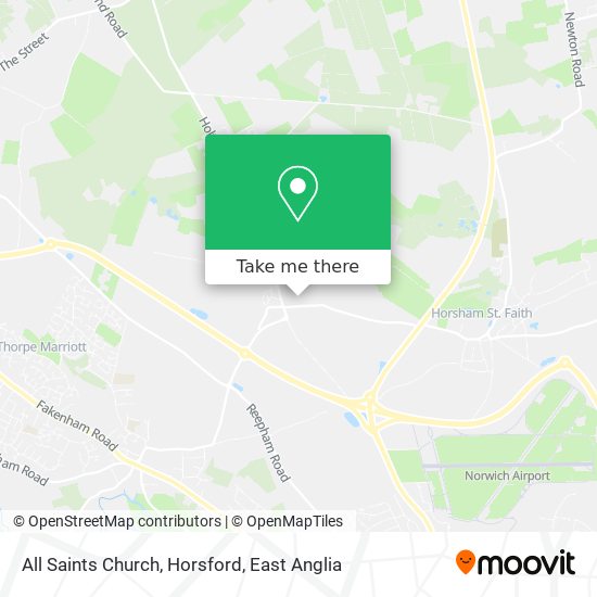 All Saints Church, Horsford map