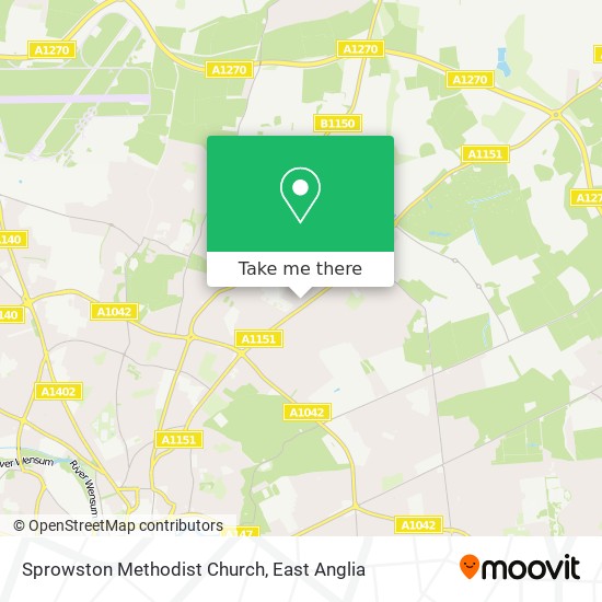 Sprowston Methodist Church map