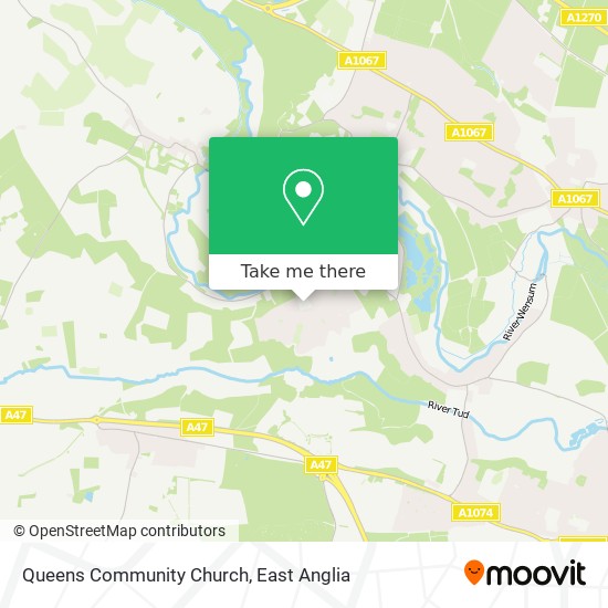 Queens Community Church map