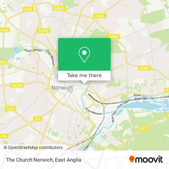 The Church Norwich map