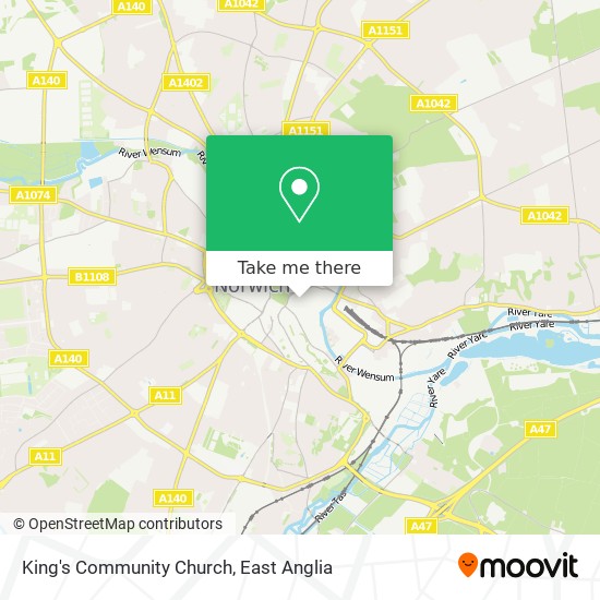 King's Community Church map