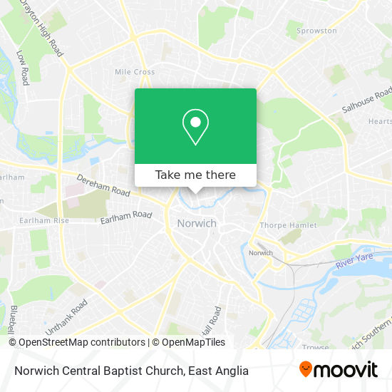Norwich Central Baptist Church map