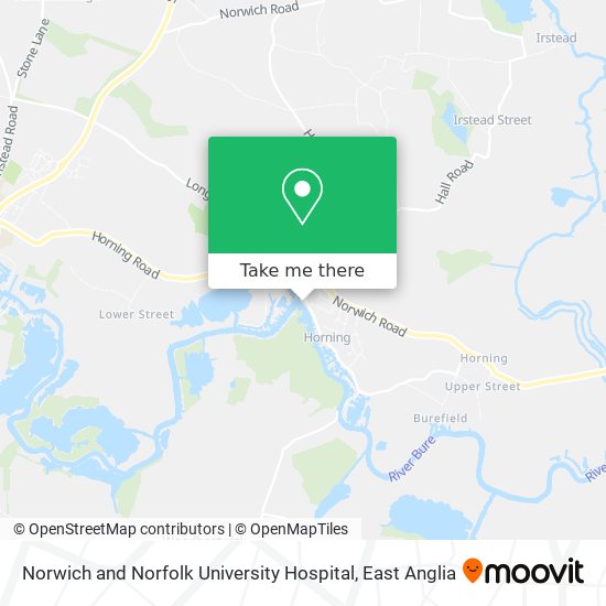 Norwich and Norfolk University Hospital map