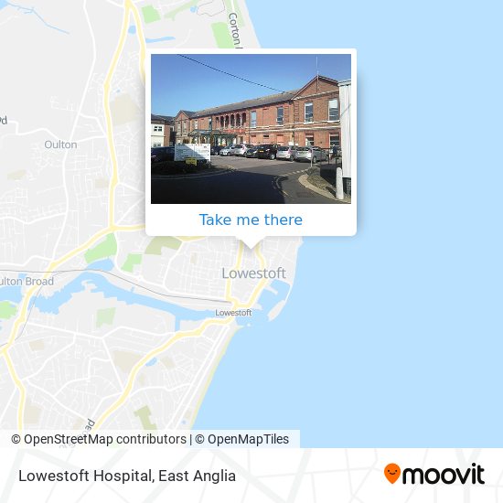 Lowestoft Hospital map