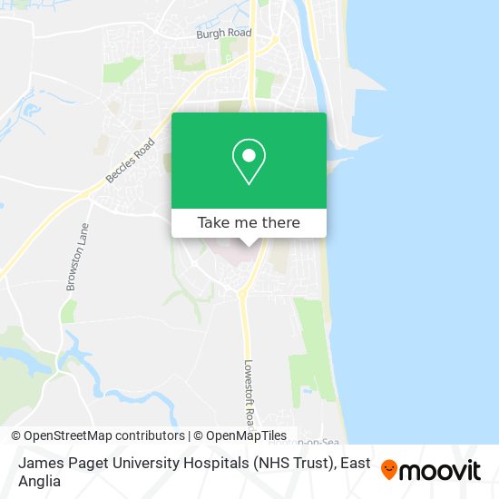 James Paget University Hospitals (NHS Trust) map