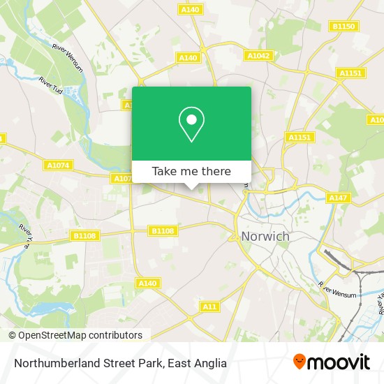 Northumberland Street Park map