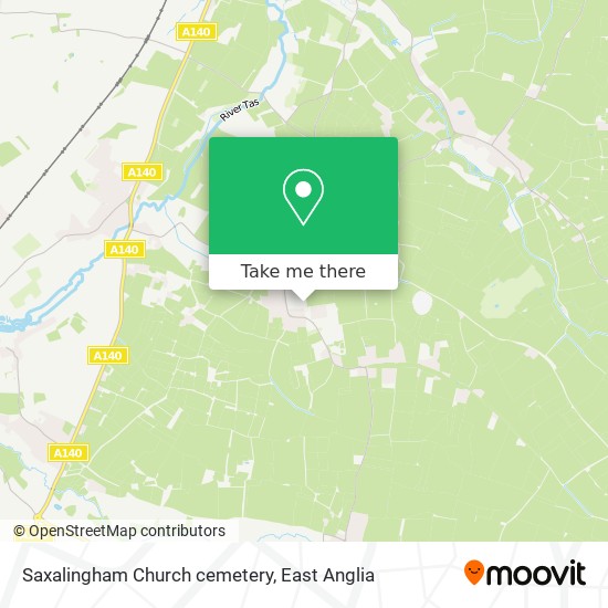 Saxalingham Church cemetery map