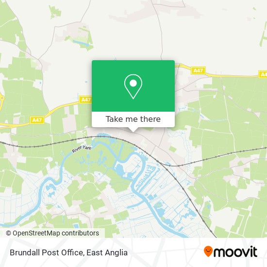 Brundall Post Office map