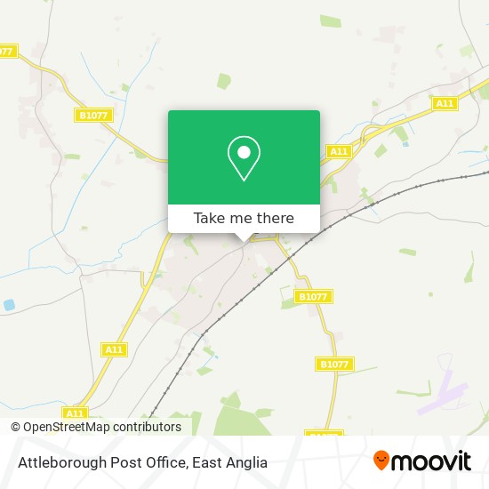 Attleborough Post Office map