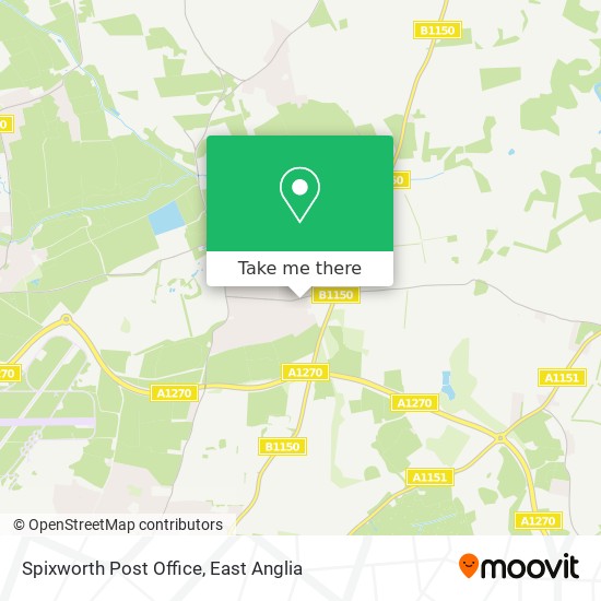 Spixworth Post Office map